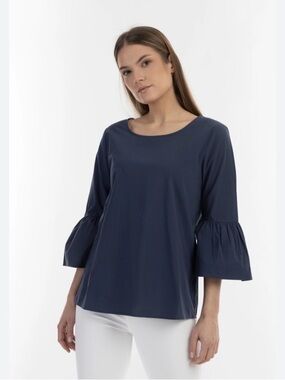 Banana Republic Factory Purple Bell Sleeve Top Size L